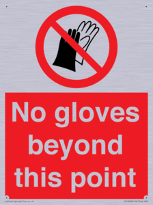 No gloves beyond this point